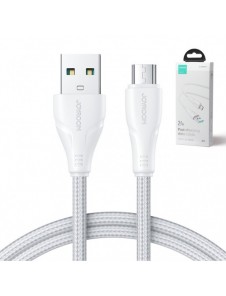 Joyroom USB-kabel - micro USB 2.4A Surpass-serien för snabb laddning och dataöverföring 2 m vit (S-UM018A11)