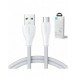 Joyroom USB-kabel - micro USB 2.4A Surpass-serien för snabb laddning och dataöverföring 2 m vit (S-UM018A11)