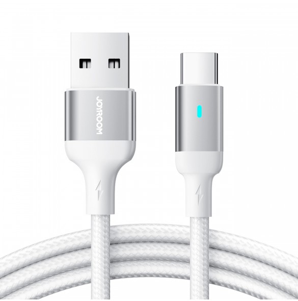 Joyroom USB-kabel - USB C 3A för snabb laddning och dataöverföring A10 Series 1,2 m vit (S-UC027A10)
