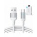 Joyroom USB-kabel - USB C 3A för snabb laddning och dataöverföring A10 Series 1,2 m vit (S-UC027A10)