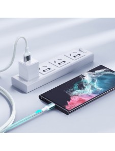 Joyroom USB-kabel - USB C 3A för snabb laddning och dataöverföring A10 Series 1,2 m vit (S-UC027A10)