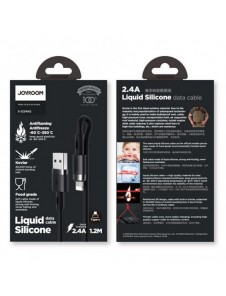Joyroom USB - Lightning-kabel 2,4A 1,2 m (S-1224N2 Svart)