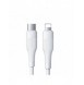 Joyroom USB Typ C - Lightning-kabel Strömförsörjning 20W 2,4A 0,25m vit (S-02524M3 Vit)