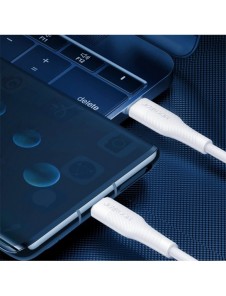 Joyroom USB Typ C - Lightning-kabel Strömförsörjning 20W 2,4A 0,25m vit (S-02524M3 Vit)