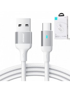 Joyroom USB-kabel - USB C 3A för snabb laddning och dataöverföring A10 Series 2 m vit (S-UC027A10)