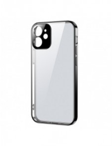 Joyroom New Beauty Series ultratunt skal med elektropläterad ram för iPhone 12 Pro svart (JR-BP743)