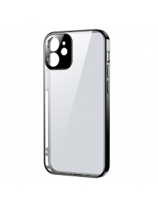 Joyroom New Beauty Series ultratunt fodral med elektropläterad ram för iPhone 12 svart (JR-BP742)