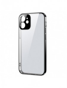 Joyroom New Beauty Series ultratunt fodral med elektropläterad ram för iPhone 12 svart (JR-BP742)
