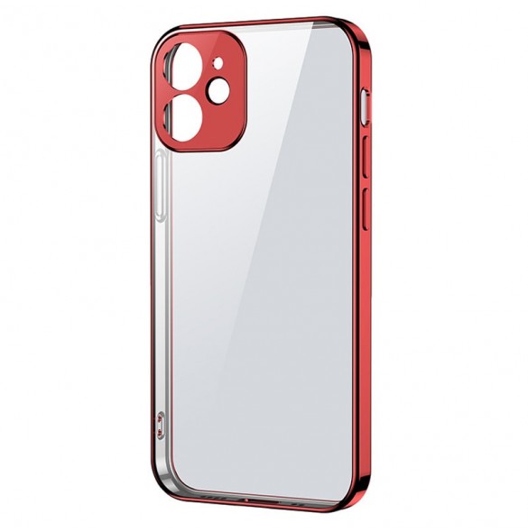 Joyroom New Beauty Series ultratunt skal med elektropläterad ram för iPhone 12 mini röd (JR-BP741)