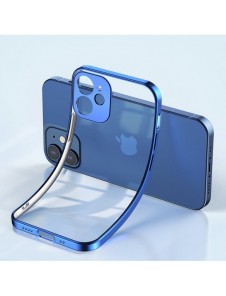 Joyroom New Beauty Series ultratunt skal med elektropläterad ram för iPhone 12 Pro Max mörkblå (JR-BP744)