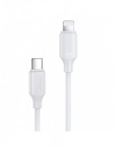 Joyroom-kabel USB-C - Lightning 480Mb/s 20W 0,25m vit (S-CL020A9)