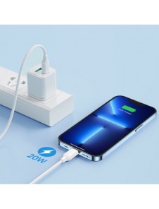 Joyroom-kabel USB-C - Lightning 480Mb/s 20W 0,25m vit (S-CL020A9)