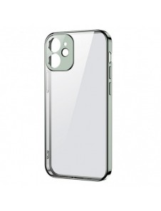 Joyroom New Beauty Series ultratunt skal med elektropläterad ram för iPhone 12 mini ljusgrön (JR-BP741)