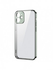 Joyroom New Beauty Series ultratunt skal med elektropläterad ram för iPhone 12 mini ljusgrön (JR-BP741)