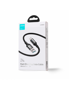 Joyroom USB-kabel - micro USB 2.4A för snabb laddning och dataöverföring 2 m svart (S-UM018A10)