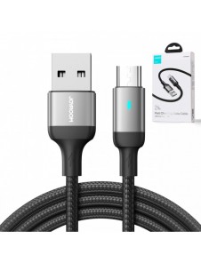 Joyroom USB-kabel - micro USB 2.4A för snabb laddning och dataöverföring 2 m svart (S-UM018A10)