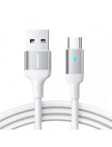 Joyroom USB-kabel - micro USB 2.4A för snabb laddning och dataöverföring 2 m vit (S-UM018A10)