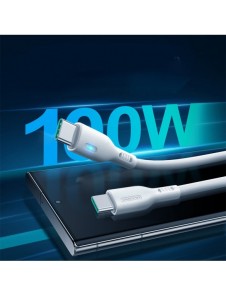 USB C - USB C-kabel 100W 1,2m Joyroom S-CC100A13 - vit