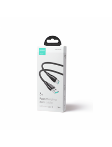 Joyroom USB - USB C 3A kabel Surpass Series för snabb laddning och dataöverföring 3 m svart (S-UC027A11)