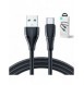 Joyroom USB - USB C 3A kabel Surpass Series för snabb laddning och dataöverföring 3 m svart (S-UC027A11)