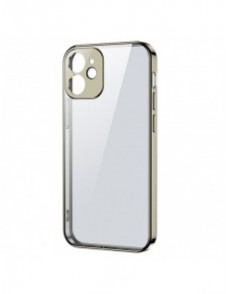 Joyroom New Beauty Series ultratunt fodral med elektropläterad ram för iPhone 12 Pro golden (JR-BP743)