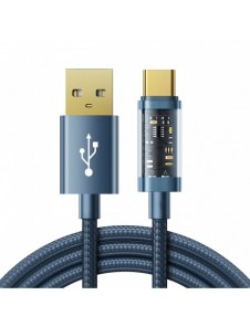 Joyroom USB-kabel - USB Typ C för laddning/dataöverföring 3A 1,2m blå (S-UC027A12)