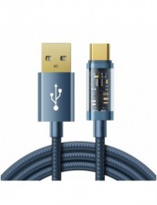 Joyroom USB-kabel - USB Typ C för laddning/dataöverföring 3A 1,2m blå (S-UC027A12)
