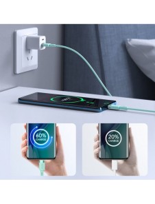 Joyroom-kabel USB Typ C - USB Typ C PD 60W 1,2 m grön (S-1230N9)