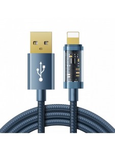 Joyroom USB-kabel - Lightning för laddning/dataöverföring 2,4A 20W 1,2m blå (S-UL012A12)