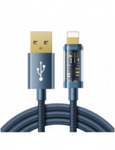 Joyroom USB-kabel - Lightning för laddning/dataöverföring 2,4A 20W 1,2m blå (S-UL012A12)
