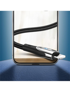 Joyroom Sharp Series Snabbladdningskabel USB-A - Lightning 3A 1,2 m Svart (S-M411)