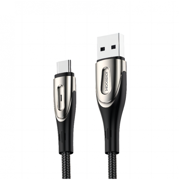Joyroom Sharp Series snabbladdningskabel USB-A - USB-C 3A 1,2 m svart (S-M411)