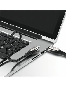 Joyroom Sharp Series snabbladdningskabel USB-A - USB-C 3A 1,2 m svart (S-M411)