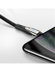 Joyroom Sharp Series snabbladdningskabel USB-A - USB-C 3A 2m svart (S-M411)