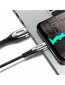 Joyroom Sharp Series snabbladdningskabel USB-A - USB-C 3A 2m svart (S-M411)