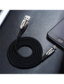 Joyroom Sharp Series snabbladdningskabel USB-A - USB-C 3A 2m svart (S-M411)