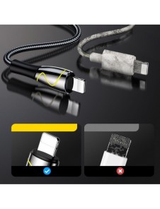 Joyroom Mermaid series USB - Lightning-kabel 2,4A 1,2m svart (S-1230K6)