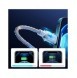 Joyroom hållbar kabel USB-kabel - Lightning med ljudkänslig LED-bakgrundsbelysning 2,4A 1,2m grå (S-1230N16)