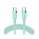 Joyroom slitstark USB Type C-kabel - USB Type C 3A 1,8 m grön (S-1830N9)