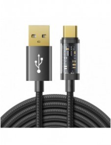 Joyroom USB-kabel - USB Typ C för laddning/dataöverföring 3A 2m svart (S-UC027A20)
