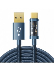Joyroom USB-kabel - USB Typ C för laddning/dataöverföring 3A 2m blå (S-UC027A20)