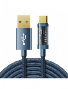 Joyroom USB-kabel - USB Typ C för laddning/dataöverföring 3A 2m blå (S-UC027A20)