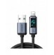 Lightning-kabel - USB A 2,4A 1,2m med LED-display Joyroom S-AL012A16 - svart