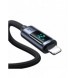 Lightning-kabel - USB A 2,4A 1,2m med LED-display Joyroom S-AL012A16 - svart