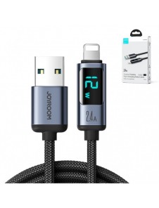 Lightning-kabel - USB A 2,4A 1,2m med LED-display Joyroom S-AL012A16 - svart