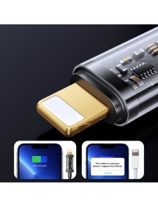 Joyroom USB-kabel - Lightning för laddning/dataöverföring 2,4A 20W 2m svart (S-UL012A20)