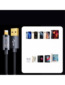 Joyroom USB-kabel - Lightning för laddning/dataöverföring 2,4A 20W 2m svart (S-UL012A20)