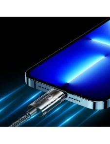Joyroom USB-kabel - Lightning för laddning/dataöverföring 2,4A 20W 2m svart (S-UL012A20)