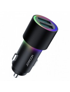Joyroom billaddare 2 x USB med bakgrundsbelysning 24W svart (JR-CL10)