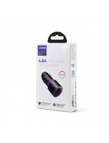 Joyroom billaddare 2 x USB med bakgrundsbelysning 24W svart (JR-CL10)